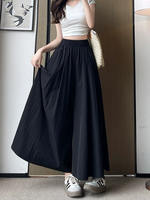 Yamamoto Skirt Pants Women's Summer 2025 New high-waisted slimming A-line skirt Casual petite ice silk wide-leg pants thumbnail 8