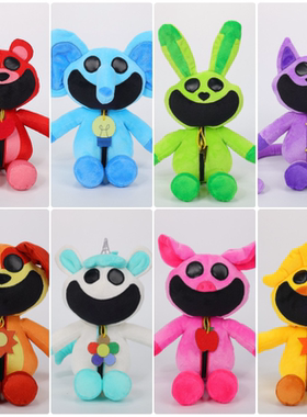 smiling critters跨境瞌睡猫波比的游戏时间恐怖微笑动物玩偶公仔