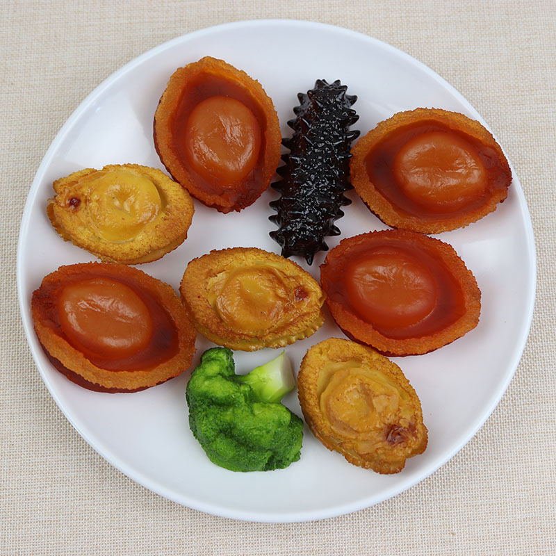 仿真鲍鱼塑料玩具菜品装饰道具假鱼肉类仿真食物模型摆件菜品海鲜