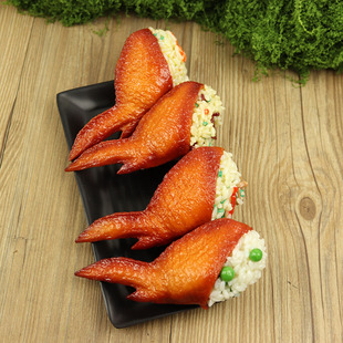 仿真鸡翅包饭食物模型肯德基鸡腿鸡翅鸡块薯条鸡中翅 烤鸡鸭炸鸡