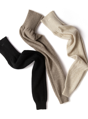 客供精品意单纯山羊绒长款纯色护膝保暖老寒腿护腿男女自发热防寒