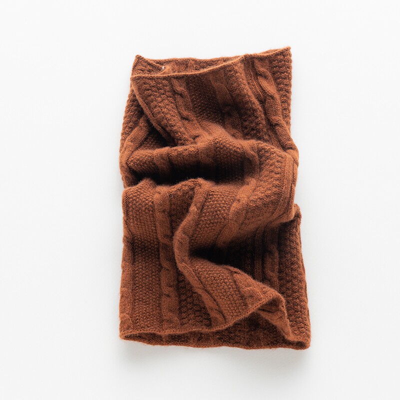 七针加厚100%山羊绒脖套头围脖