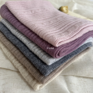 100%纯山羊绒脖套纯色针织护颈椎小围巾男女保暖防寒绞花套头围脖