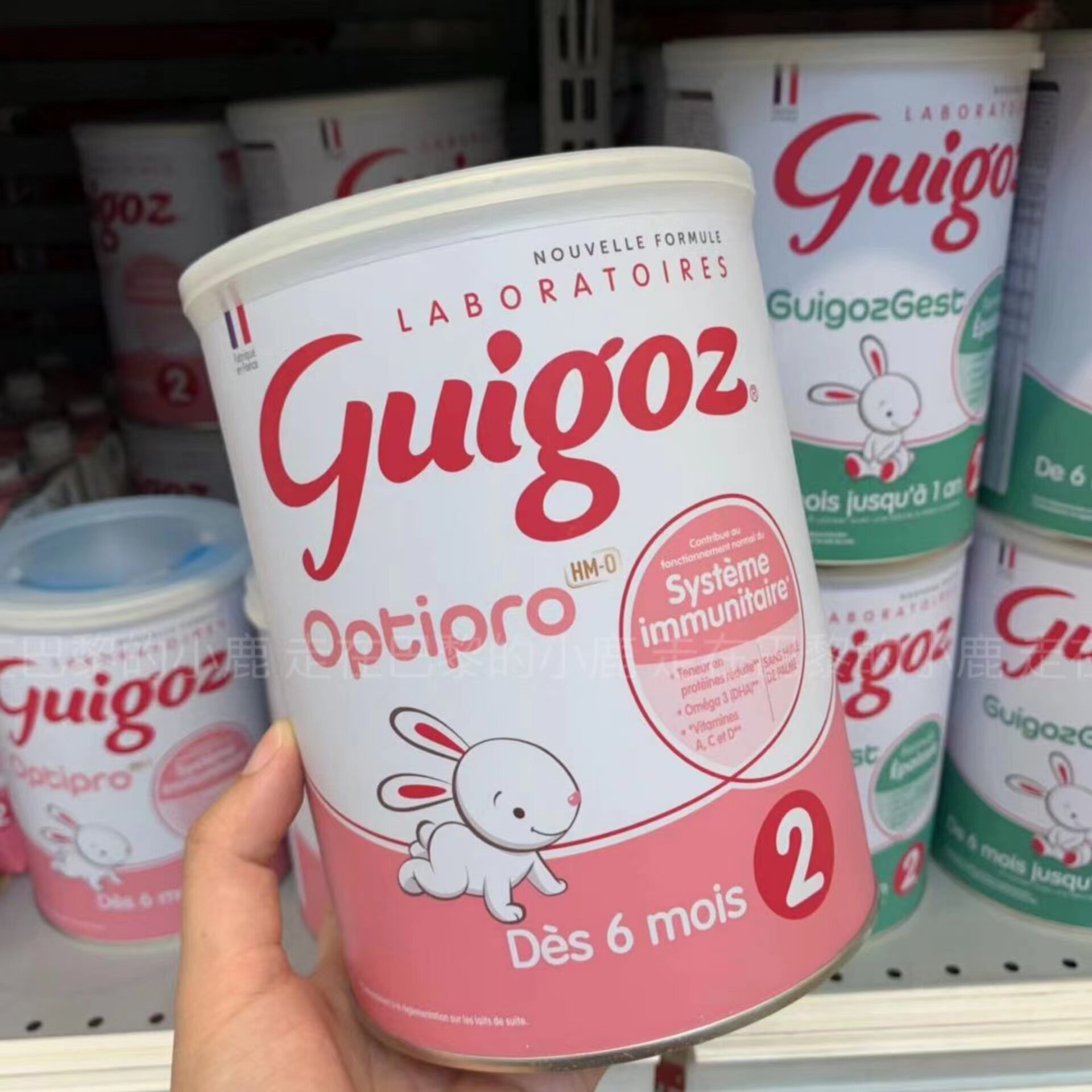 走在巴黎的小鹿法国Guigoz古戈氏近母乳2段婴幼儿奶粉6桶起拍包邮