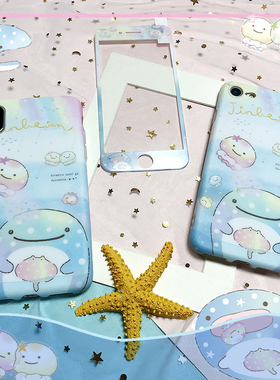 梦幻鲸鱼适用于iphoneXsMAX/XR苹果8plus手机壳7卡通壳水母虎鲸SE