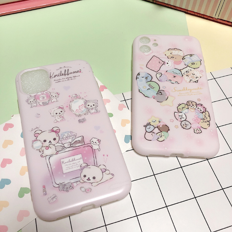 苹果猪排适用8plus/x粉猫手机壳