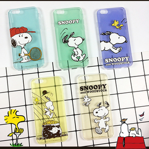卡通史努比适用于iphone7plus苹果6s手机壳8plus保护壳snoopy软壳