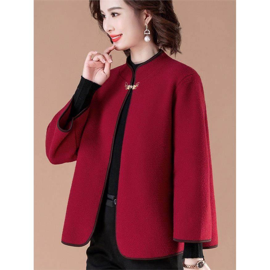 中年妈妈秋冬短款羊绒开衫外套女毛呢大衣立领风衣喜婆婆婚宴礼服,女装/女士精品,中老年女装,淘宝优惠券,粉丝福利购,淘宝优惠卷