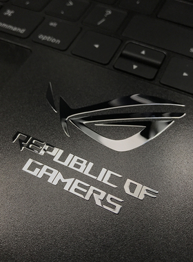 玩家国度ROG笔记本电脑装饰贴机箱显卡装饰贴 超薄镀银镜面金属贴