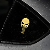 电动车机车车贴 饰贴电脑贴 惩罚者骷髅头金属贴纸 手机背面装