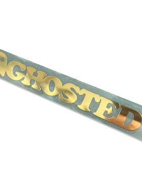 幽灵GHOSTED英文字母机车电动车车贴装饰贴 金属质感摩托车改装贴