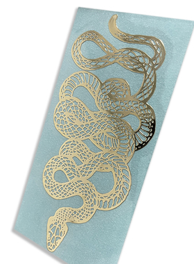 中国风生肖蛇金属贴金属质感手机背贴装饰贴电脑机箱笔记本键盘贴