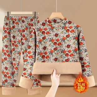 中老年保暖衣内衣女加绒加厚套装 老太太妈妈老人衣服舒适秋衣秋裤