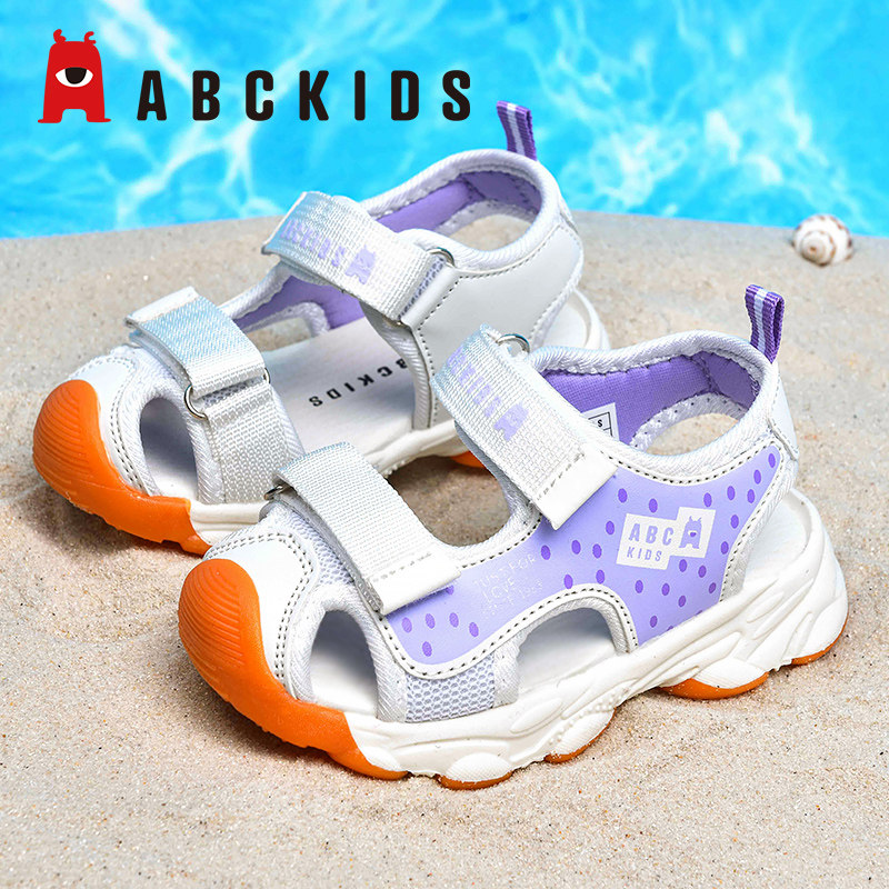 ABCKIDS童鞋女童鞋夏季新款儿童凉鞋女宝宝小童柔软底包头沙滩鞋