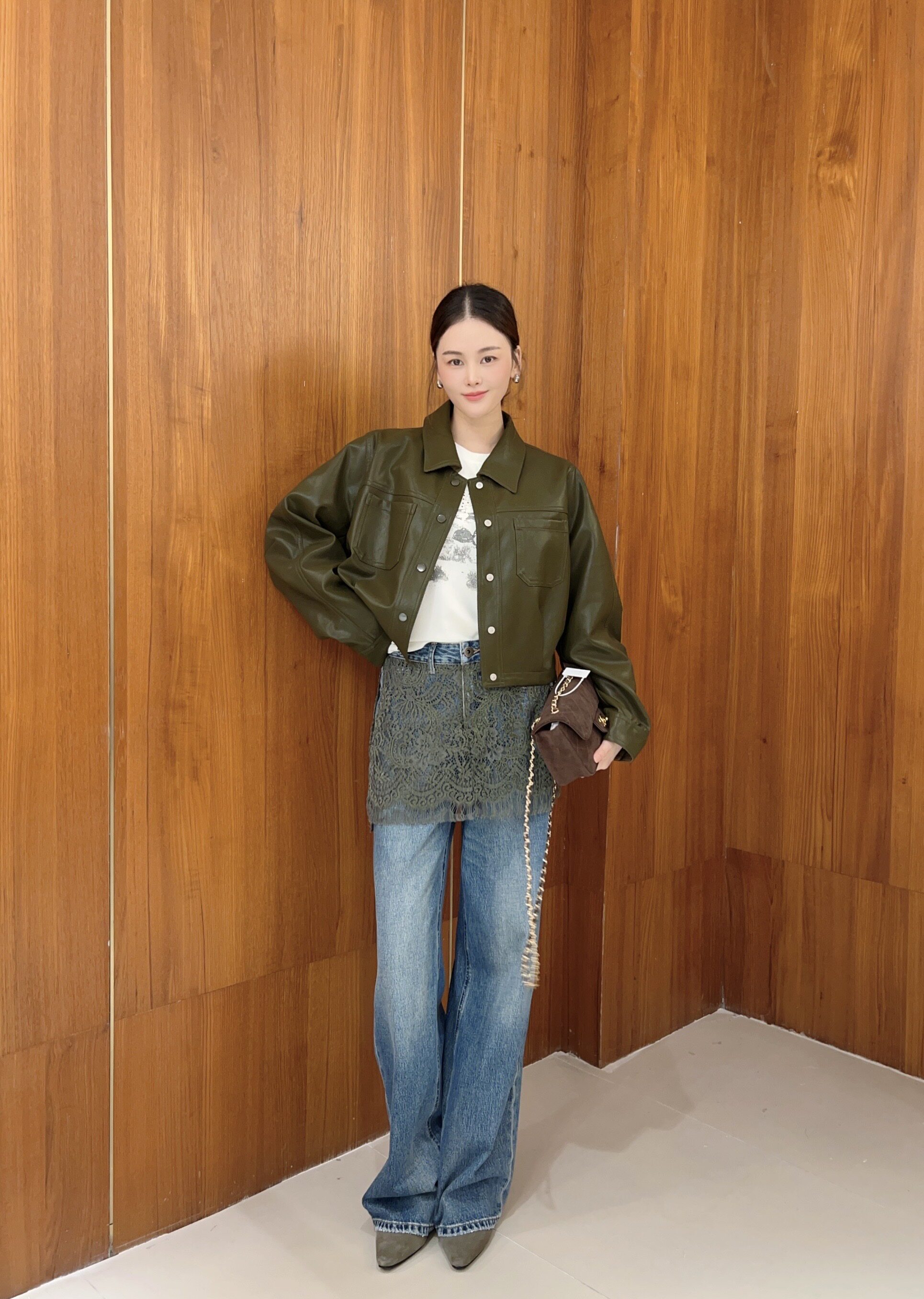 MissYu2026春季新款韩版高腰显瘦直筒牛仔裤女宽松阔腿拖地长裤子