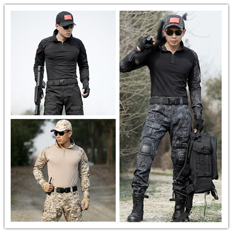 特种兵3火凤凰黑色青蛙服紧身衣蟒纹训练迷彩服作训服CS套装正品