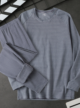 男士秋衣秋裤男款纯棉宽松薄款保暖内衣套装2025新款老式线衣线裤