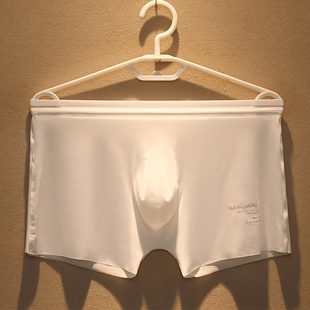 透气四角短裤 薄款 头男士 个性 白色内裤 潮流性感平角裤 男生冰丝夏季