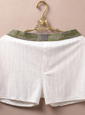 男士内裤宽松阿罗裤纯棉大码白色四角短裤男款高端新款透气平角裤