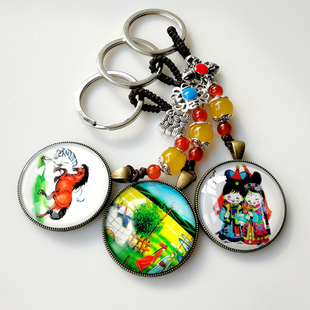 蒙古族钥匙链少数民族特色小挂件包配件钥匙扣内蒙古旅游纪念品