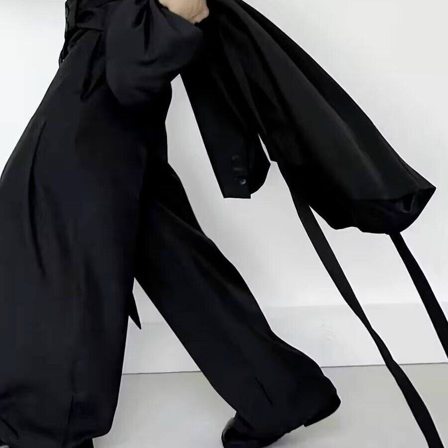 ROAE 山本耀司风高级感西裤设计感小众lemaire风飘带中性风裤子