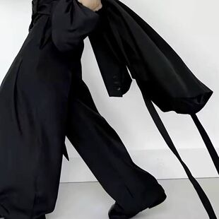 ROAE 山本耀司风高级感西裤设计感小众lemaire风飘带中性风裤子