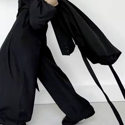 ROAE 山本耀司风高级感西裤设计感小众lemaire风飘带中性风裤子