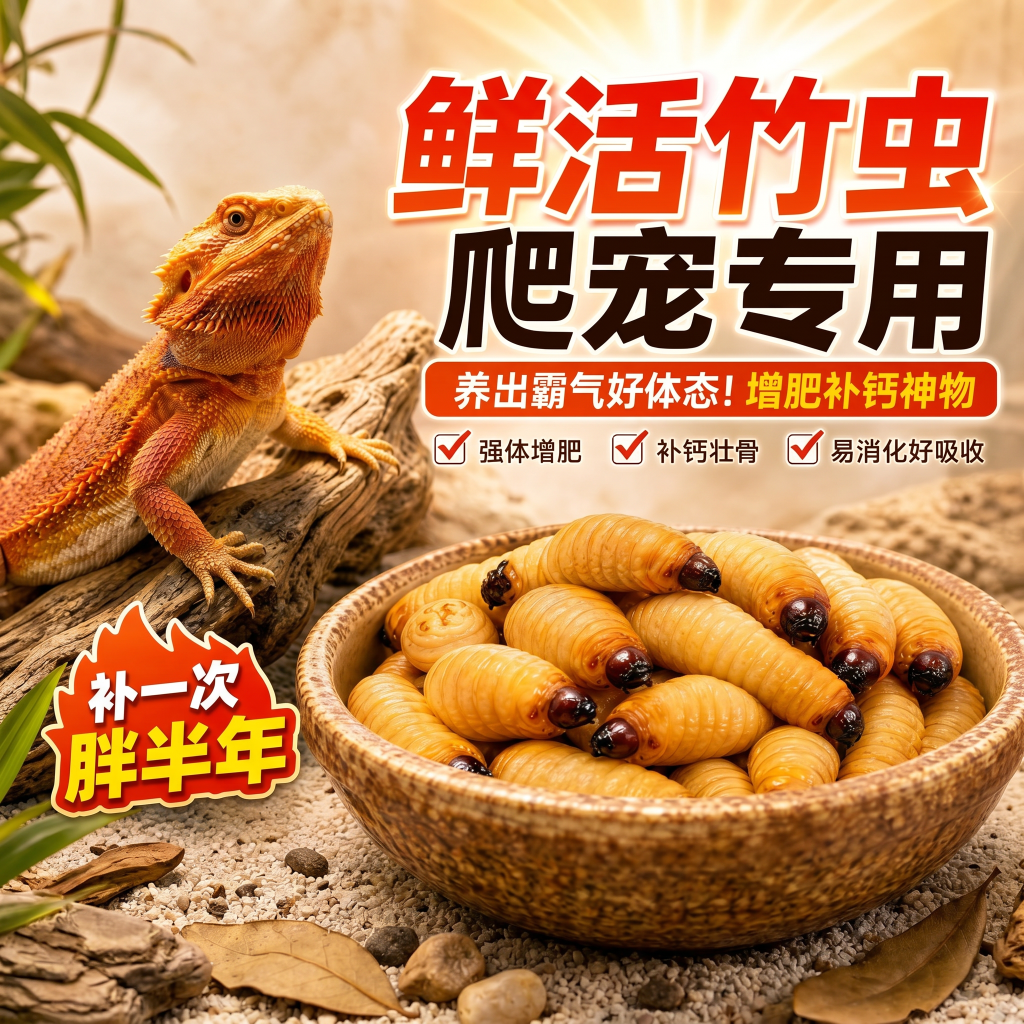 鬃狮蜥粮鬃狮蜥食物鬃狮蜥饲料守宫蜥蜴吃的虫子蜜袋鼯鬃狮蜥虫子