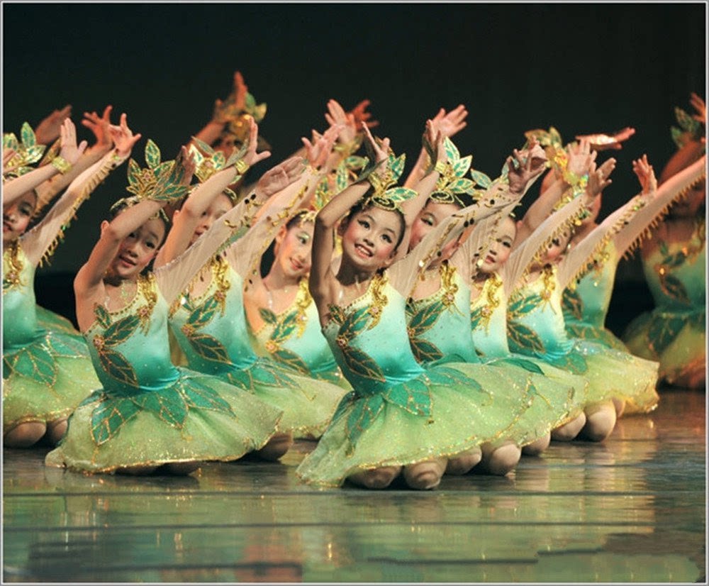 小草儿童演出服绿表演女舞蹈纱裙荷塘月色茉莉花开蓬蓬裙小荷风采