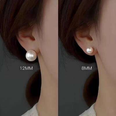 珍珠耳钉女2025新款爆款高级感轻奢小众设计耳环气质耳饰