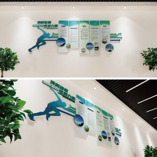 健身室文化墙源文件，体能训练馆文化墙矢量图，社区健身房素材