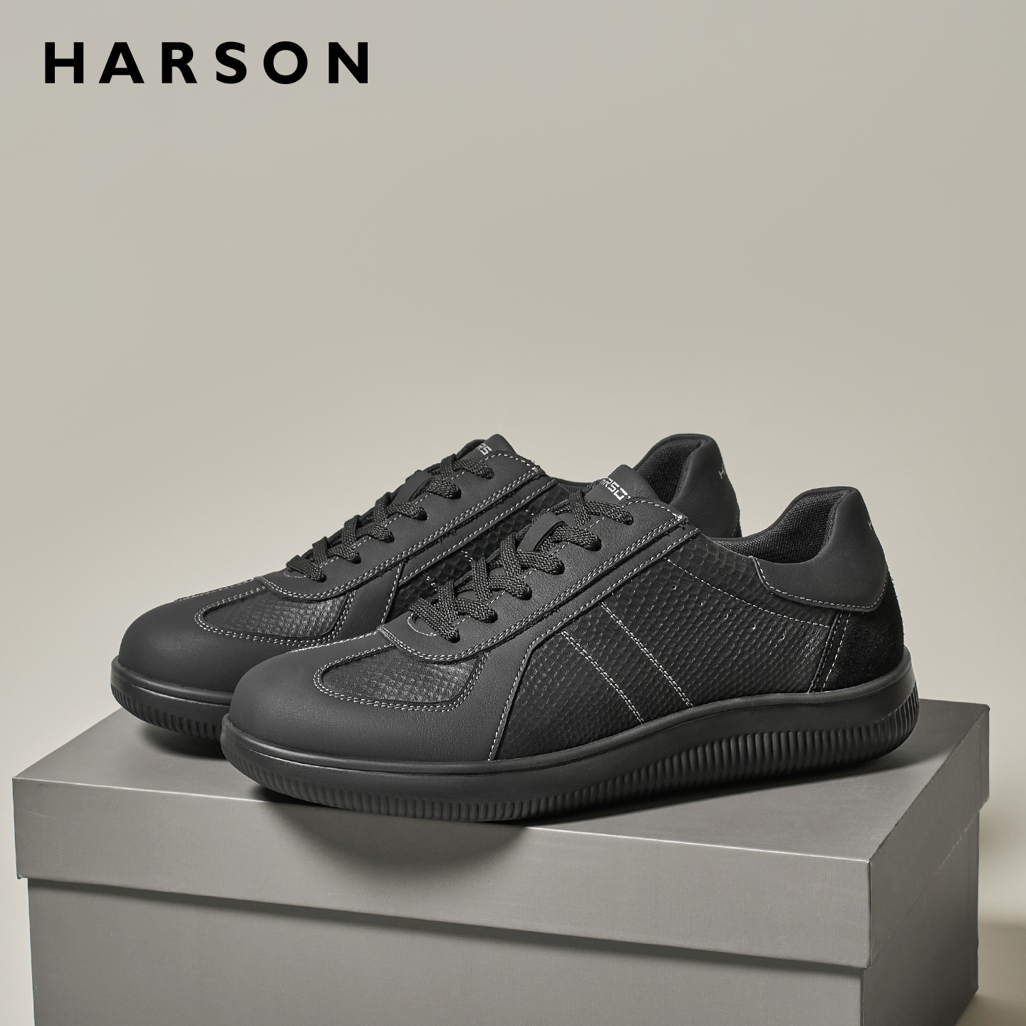 哈森男鞋秋春商务潮流休闲鞋