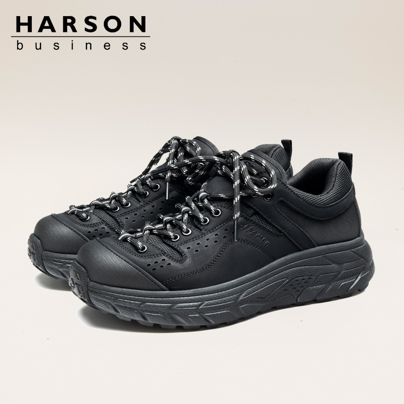 哈森男鞋厚底运动休闲鞋