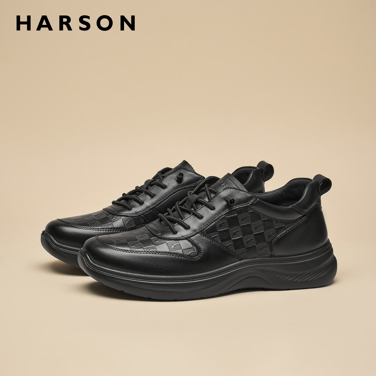 哈森男鞋秋季商务休闲鞋