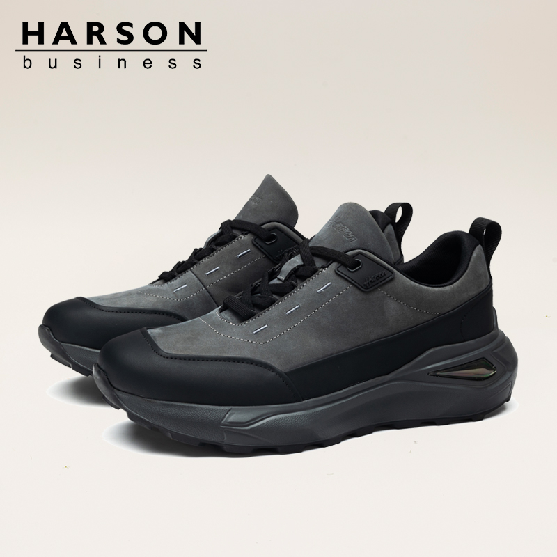 哈森男鞋2025新款轻量化徒步鞋