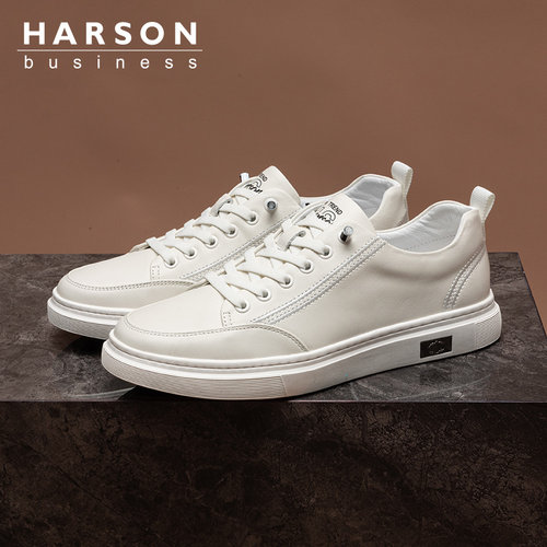 真皮男鞋Harson透气休闲