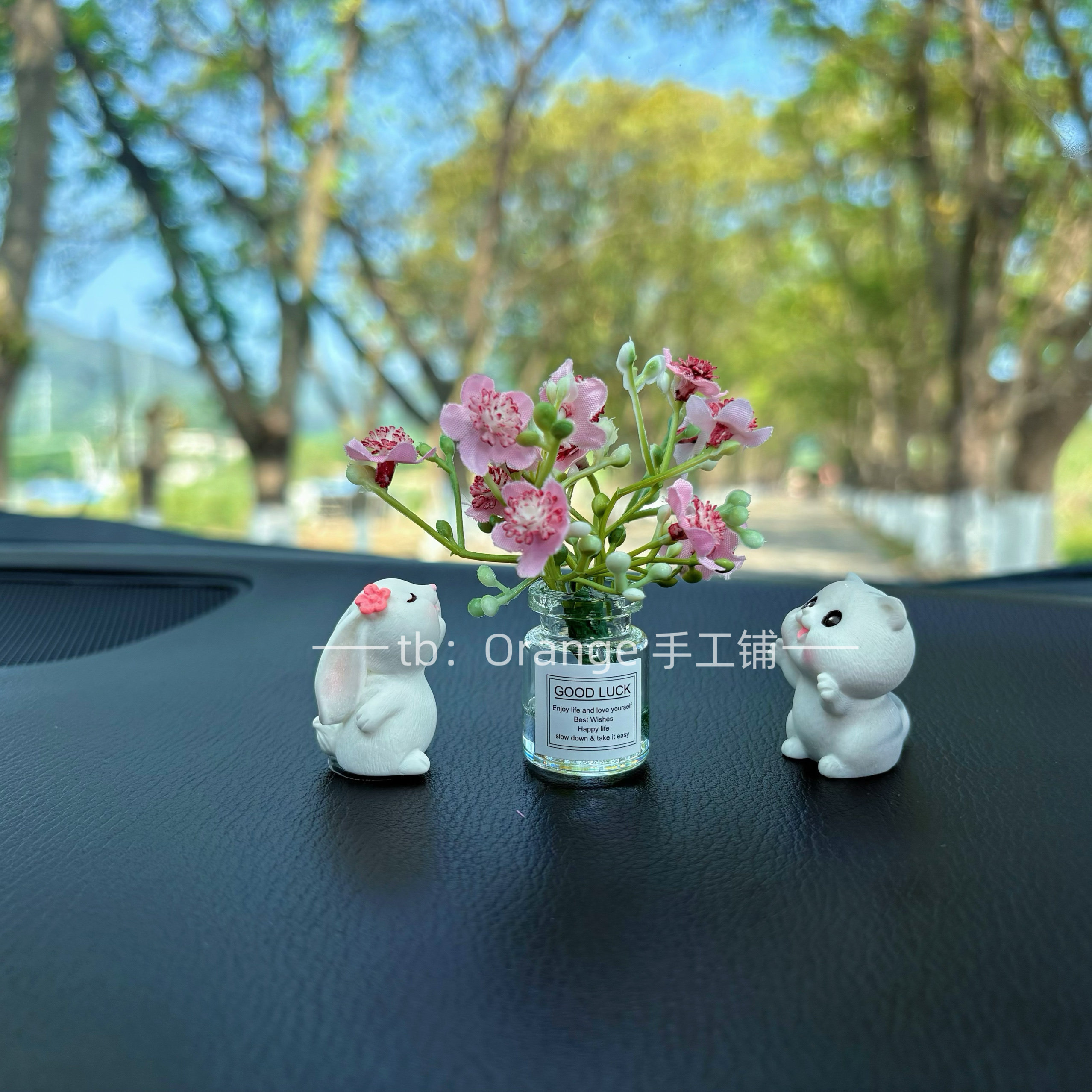 治愈系汽车摆件车内装饰品女生车载漂亮解压高级感迷你茉莉花花瓶,汽车用品/电子/清洗/改装,摆件,淘宝优惠券,粉丝福利购,淘宝优惠卷