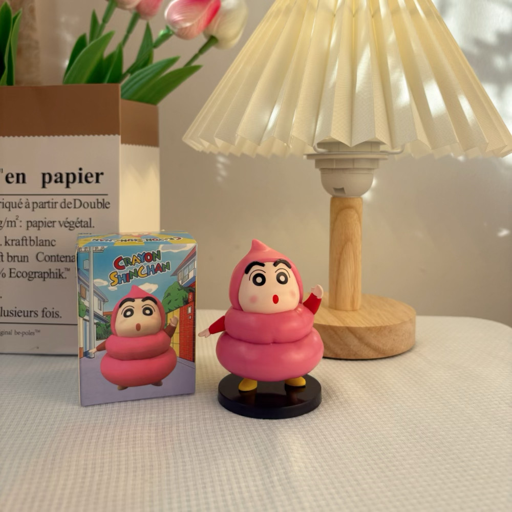 蜡笔小新便便手办盲盒车载桌面摆件办公室工位情绪装饰用品礼物