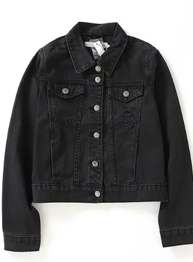 高腰短款牛仔外套春装欧美街头经典时尚薄款破洞夹克外套上衣女潮