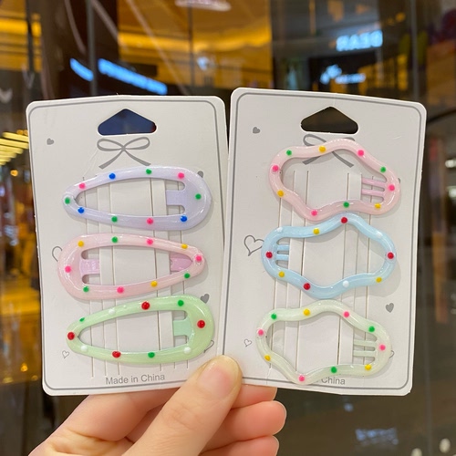 侧边发夹儿童可爱彩色刘海卡子