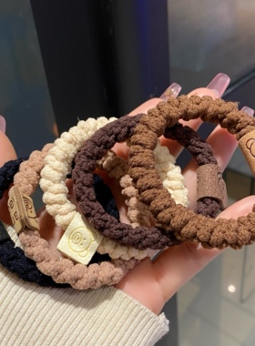 扎头发绳女简约百搭橡皮筋胶圈高弹力耐用发饰头饰绑马尾辫绳发圈