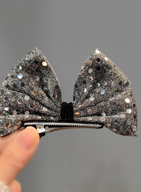 蝴蝶结发夹立体新年红色顶夹小女孩发卡子洋气高级感儿童鸭嘴夹