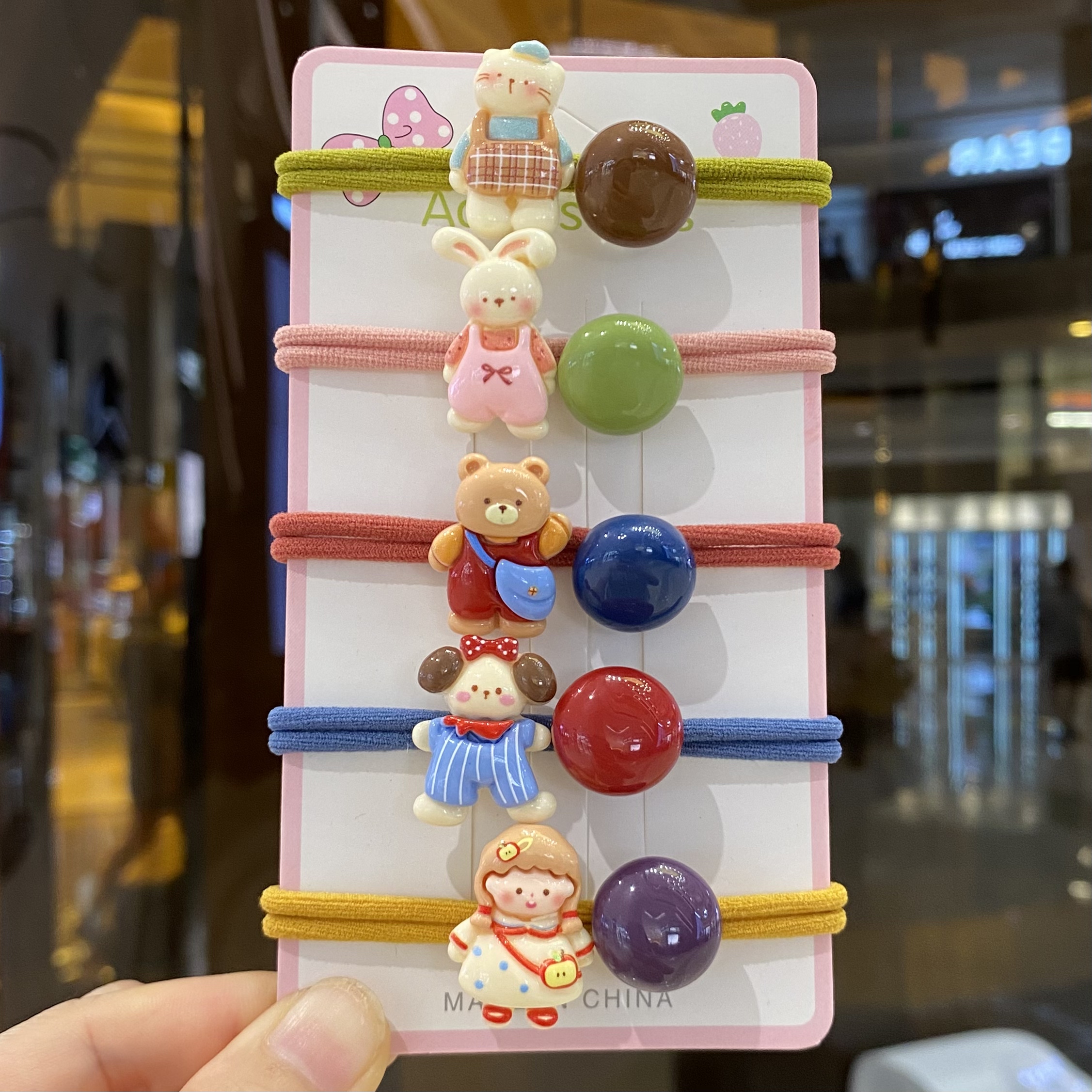 可爱卡通扎头发绳女童小学生高弹
