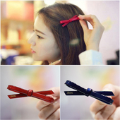 发夹发卡女蝴蝶结碎发夹子韩国版 头饰简约鸭嘴夹彩色侧边刘海夹