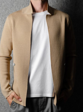 英国潮牌Hard Graft商务外套 针织羊毛开衫 都市休闲男装 Blazer