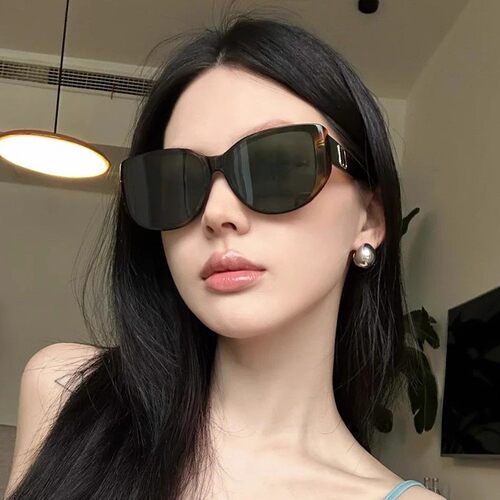 2025新款老钱风墨镜女高级感UV400防紫外线大脸显瘦太阳眼镜