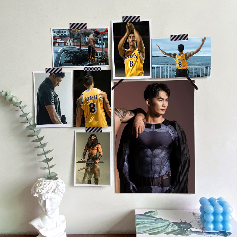 全hormone13淡藍健美运动员海报励志健身房偶像肌肉男神写真图片