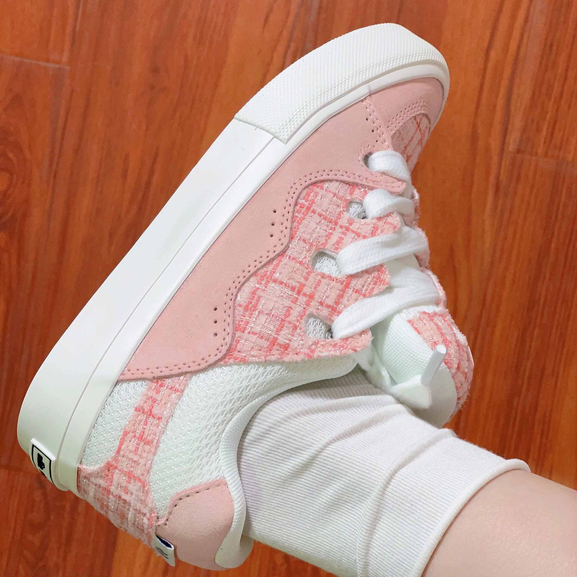 粉色帆布鞋厚底中国风