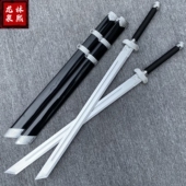黑金古刀张起灵武器中国唐横刀木刀带鞘绣春刀玩具木剑道具竹刀剑
