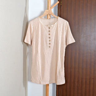 百搭气质简约流行潮流 上衣服打底衫 2025年短袖 纯色宽松显瘦T恤衫